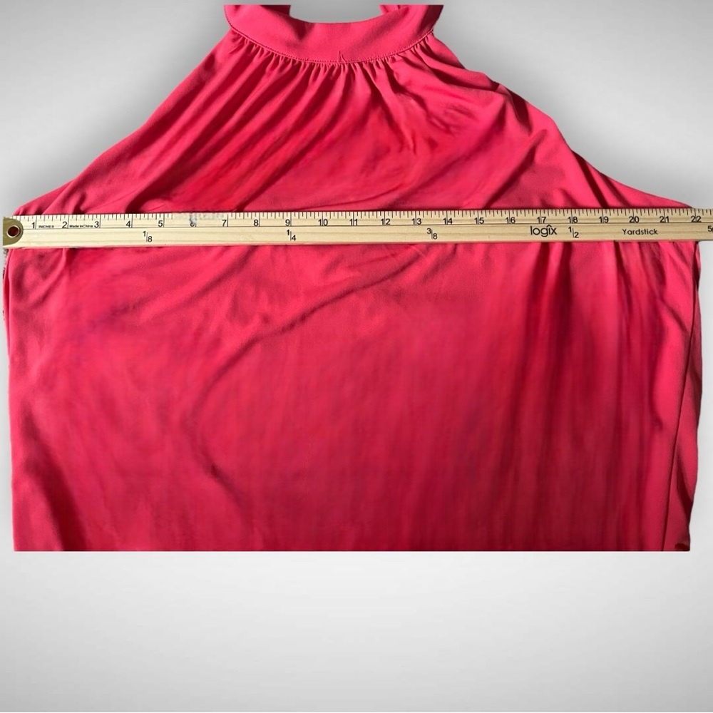 BOSTON PROPER Raspberry Halter Banded-Bottom Mock Neck Knit Top XL | EUC - Picture 10 of 11